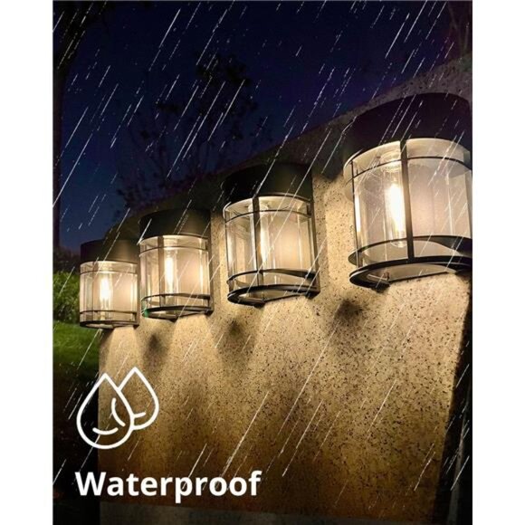 Solar Fence Lights Outdoor Waterproof Solar Lights for Garden Yard Deck 8 Pack - Picture 6 of 7